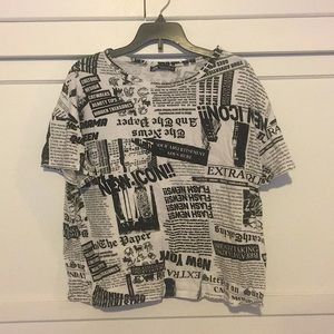 Zara Newspaper print T-shirt